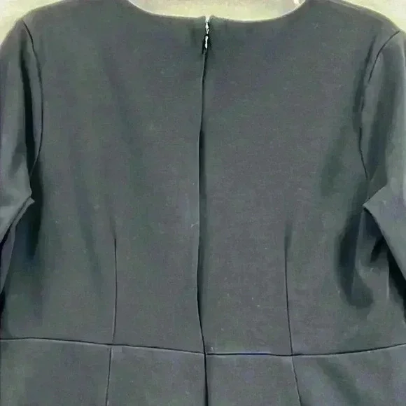 Old Navy Women’s Dress Size XL Black Cotton/Spandex Knit 3/4 Sleeves Back Zipper - Picture 6 of 10